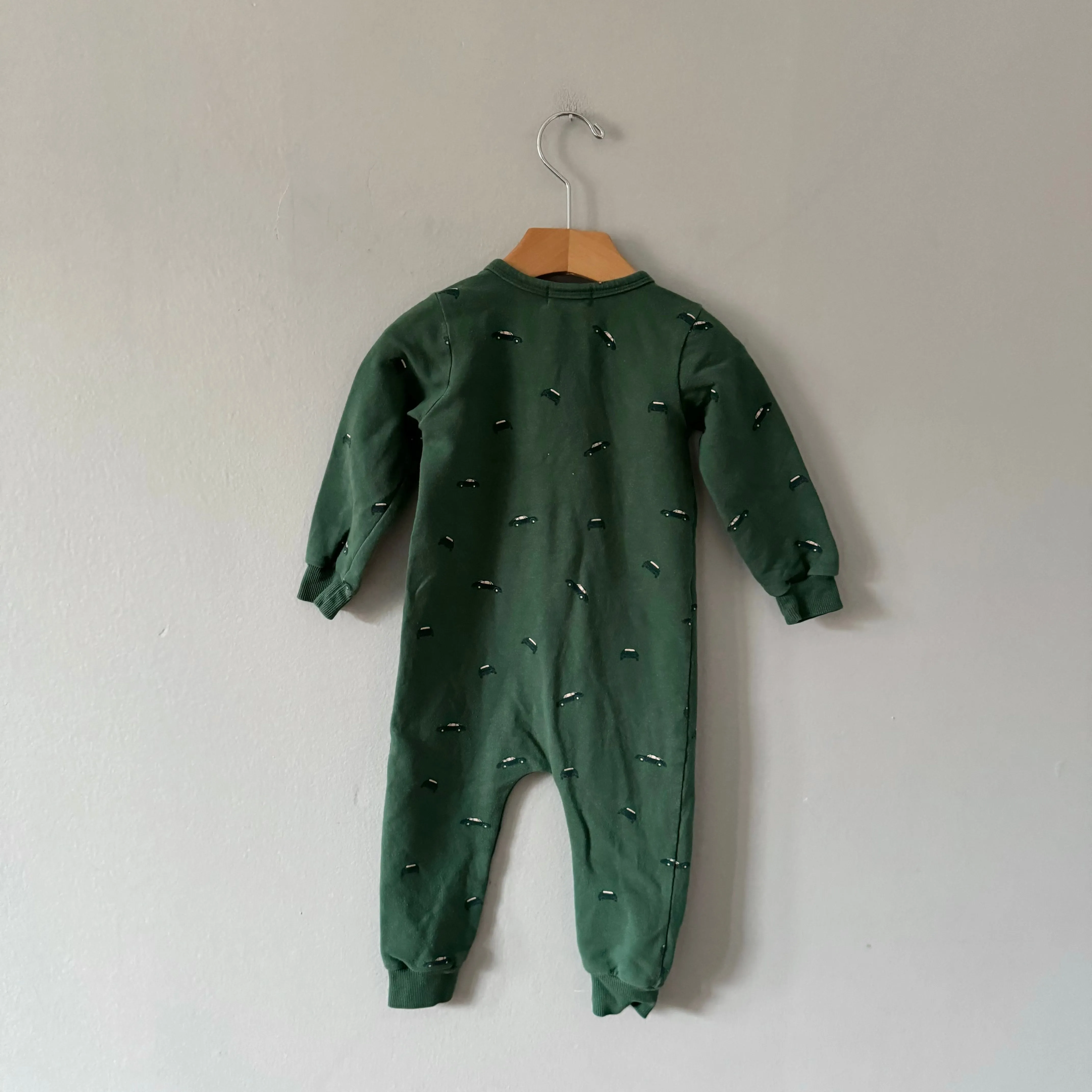 Miles the label / Green x car romper / 12M