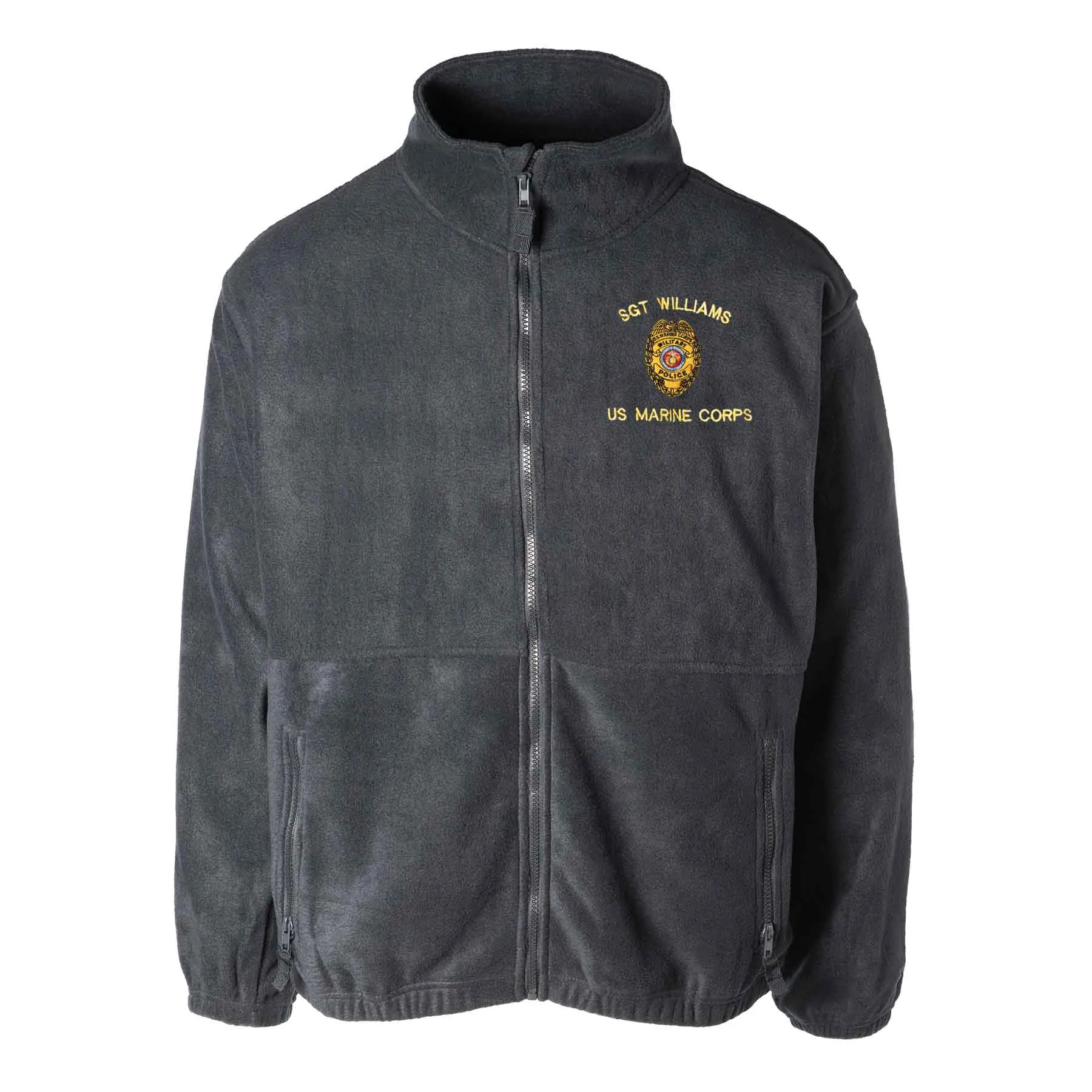 Military Police Badge Embroidered Fleece Full Zip