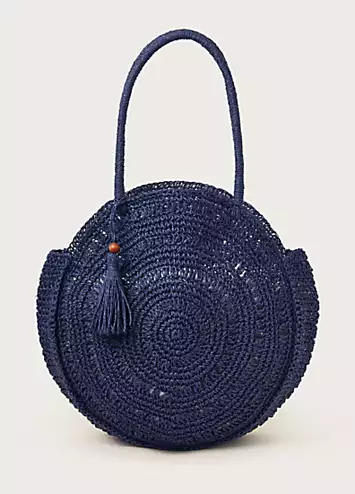 Monsoon Round Raffia Bag | Grattan