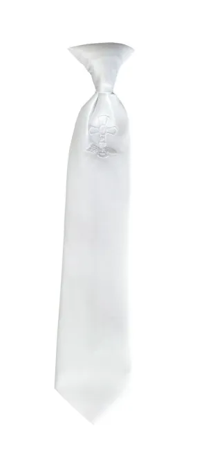 Necktie with Embroidery Communion Cross for Boys First Holy Communion