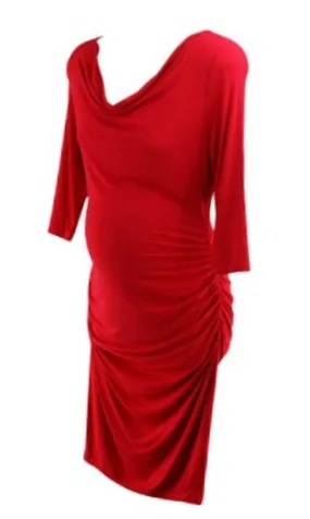 *New* Cherry Red A Pea in the Pod Maternity Maternity Dress (Size Large)