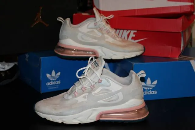 Nike Air Max 270 React American Modern Summit White AO49...