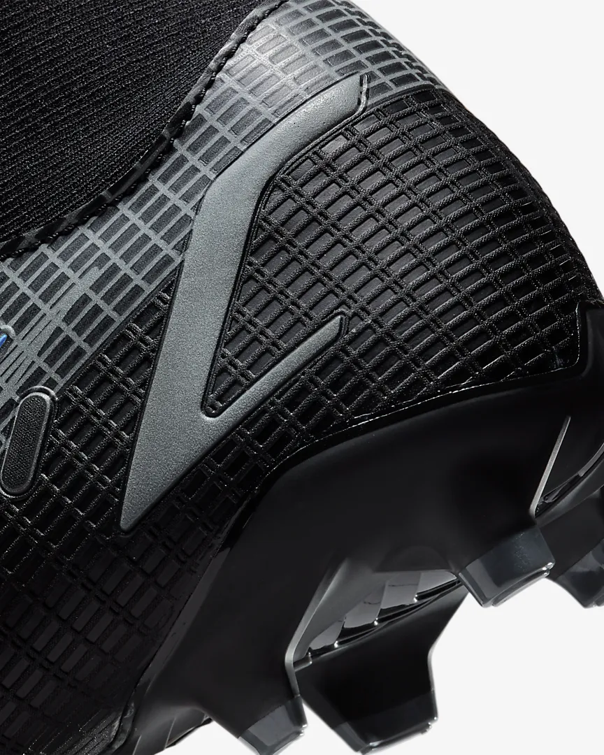 NIKE MERCURIAL SUPERFLY 8 ACADEMY FG/MG - BLACK/BLACK-IRON GREY