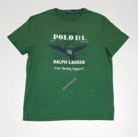 Nwt Polo Ralph Lauren Green New York Polo RL Custom Slim Fit Tee