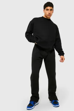 Oversized Extended Neck Sweatshirt Tracksuit | boohooMAN UK