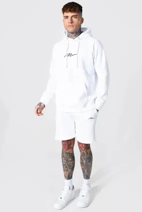 Oversized Man Signature Short Tracksuit | boohooMAN UK