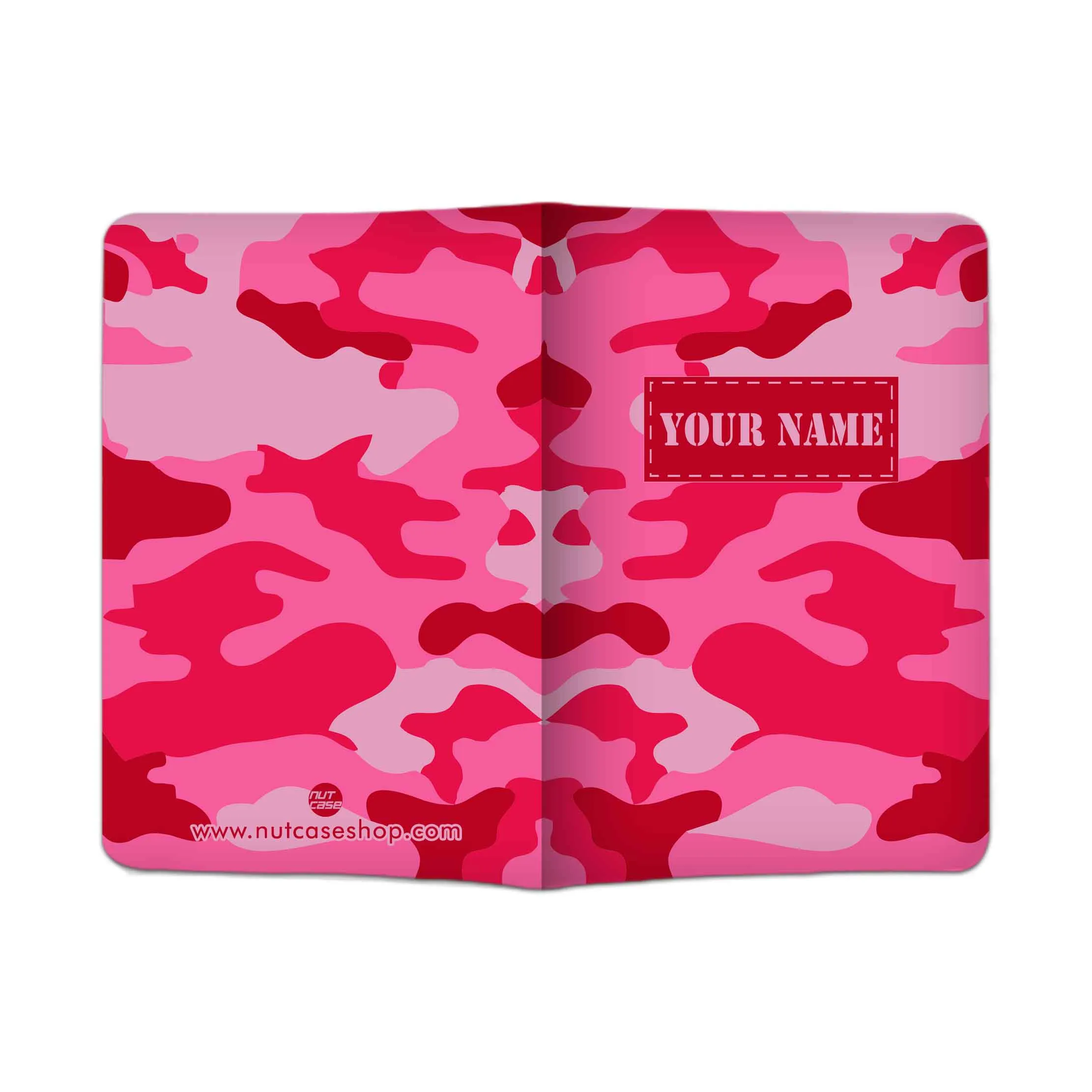 Personalised Passport Cover Luggage Tag Set -Pink Camoflage