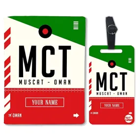 Personalized Passport Cover Luggage Tag Set - Muscat - Oman