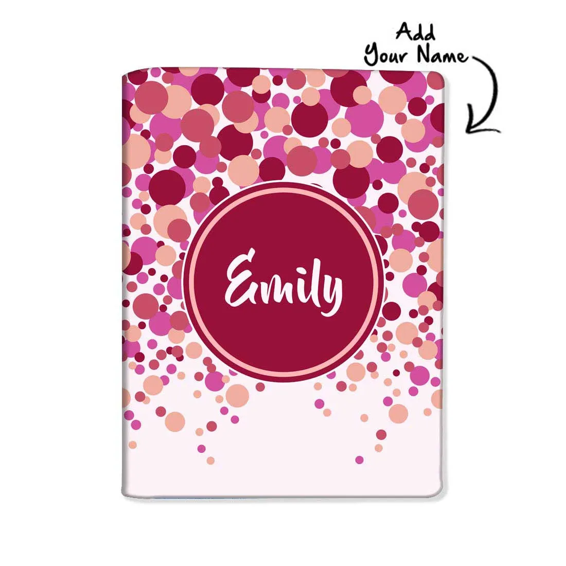 Personalized Passport Cover Luggage Tag Set - Pink and Red Dots