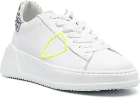 Philippe Model Paris Temple leather low-top sneakers White