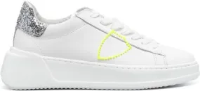 Philippe Model Paris Temple leather low-top sneakers White