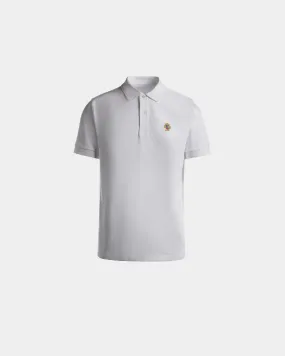 Polo Shirt in White Cotton