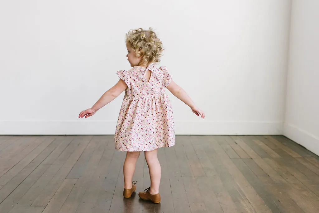 Poppy Tunic with  Pockets in 'Peachy Floral ' - Ready To Ship