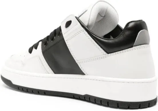 Roberto Cavalli Mirror Snake panelled leather sneakers White