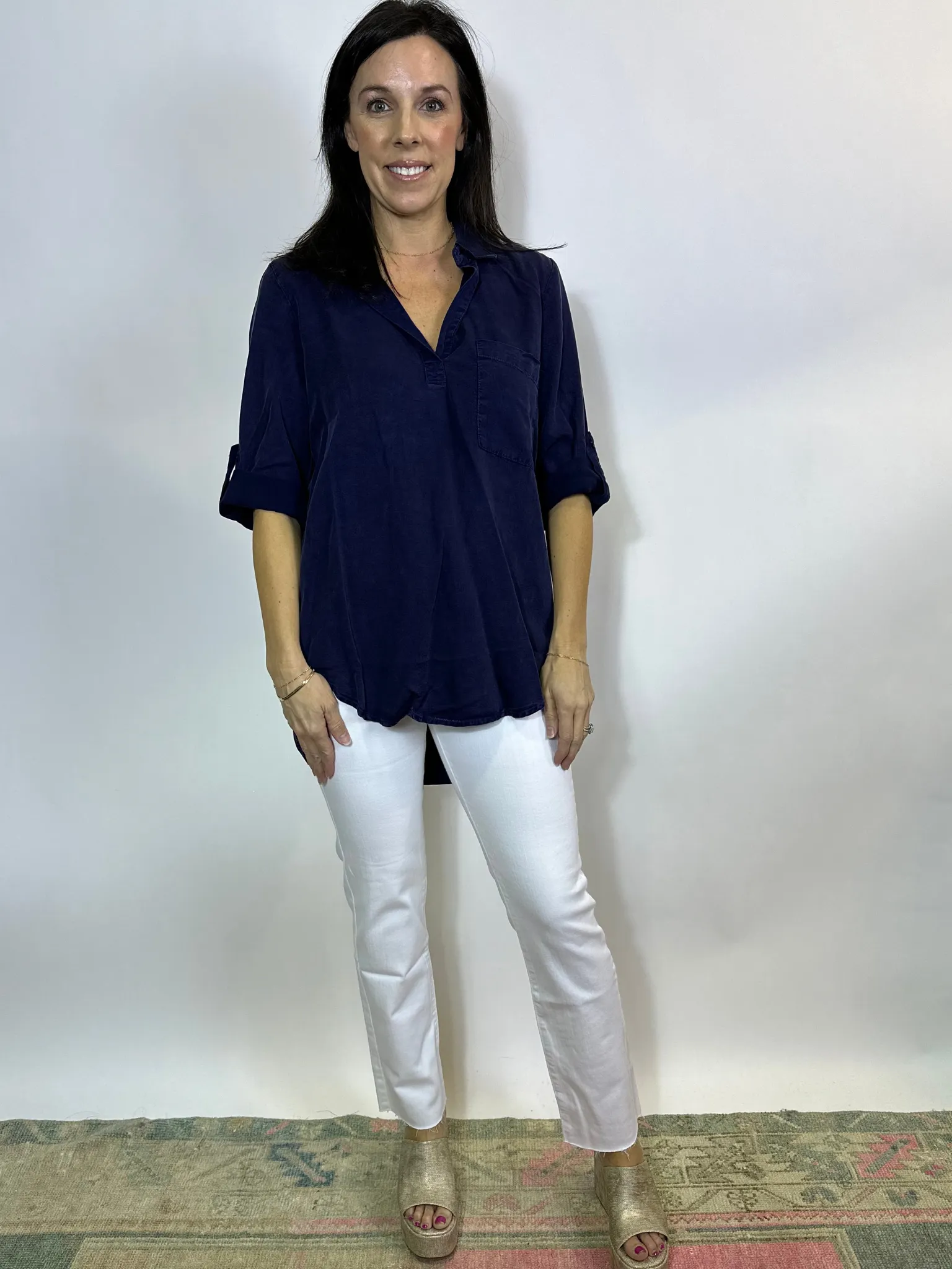 Roll Tab Patch Pocket Tunic