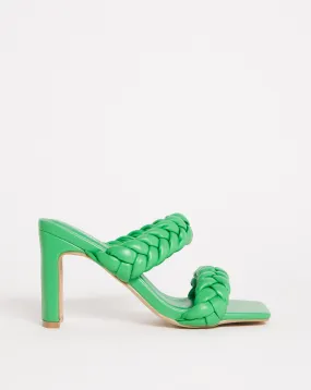 Sandra Plaited Heeled Sandals Wide Fit | Simply Be