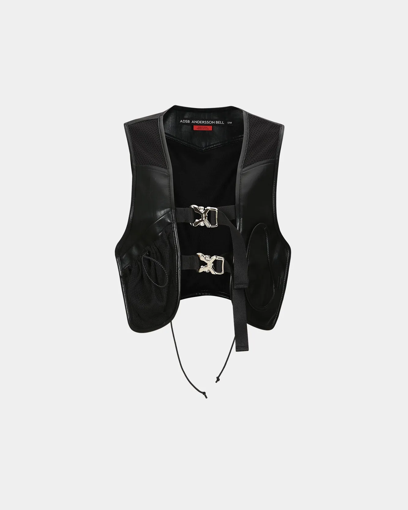 SINA FAUX-LEATHER VEST awa598w(BLACK)