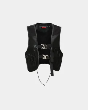 SINA FAUX-LEATHER VEST awa598w(BLACK)