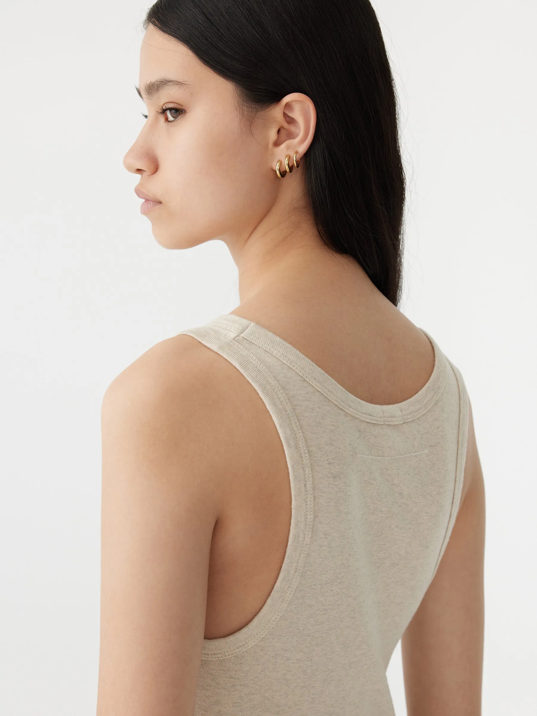 slim superfine rib tank