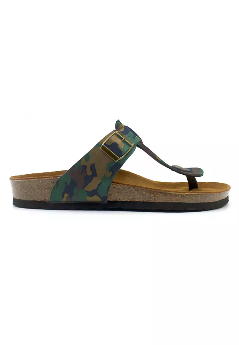 SoleSimple Copenhagen - Camouflage Leather Sandals & Flip Flops