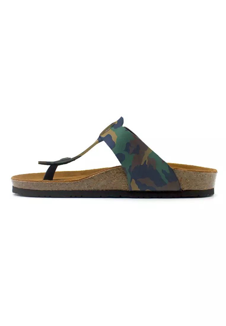 SoleSimple Copenhagen - Camouflage Leather Sandals & Flip Flops