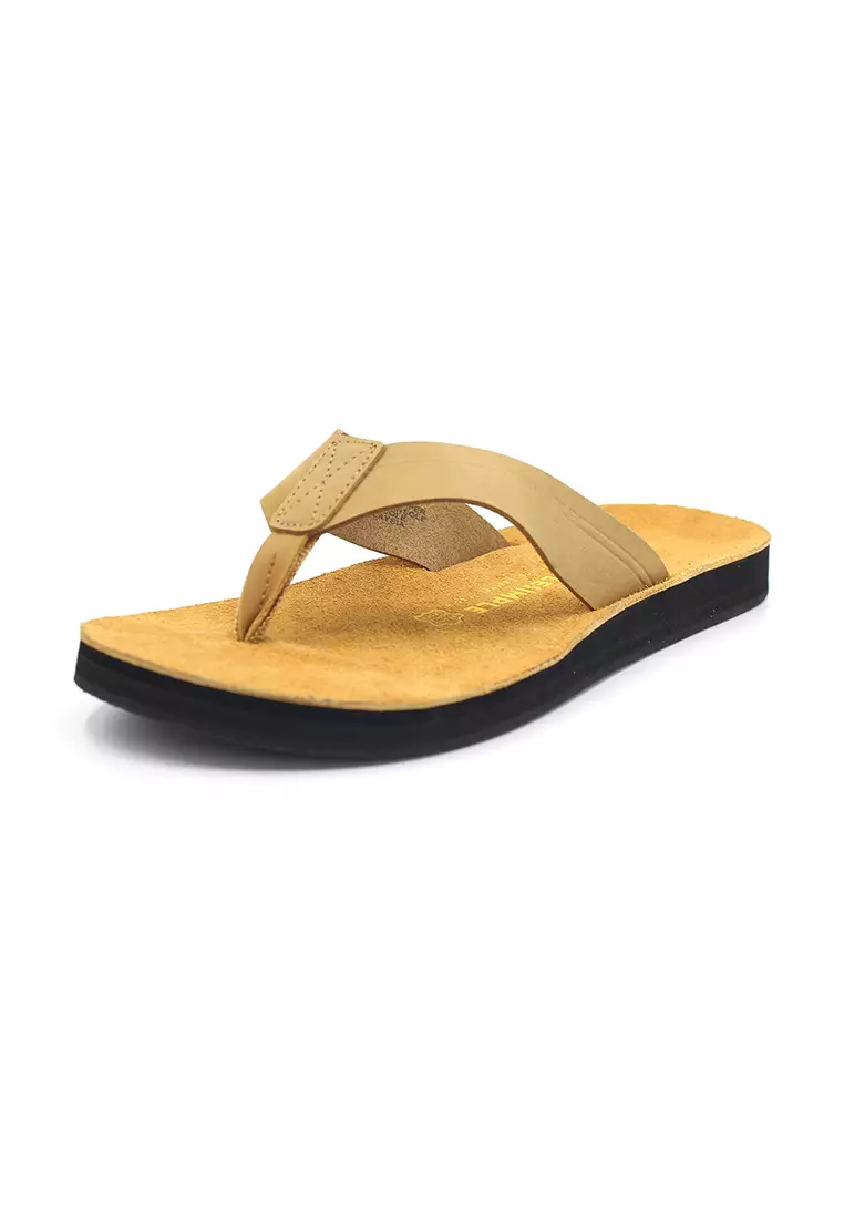 SoleSimple Quebec - Beige Leather Sandals & Flip Flops