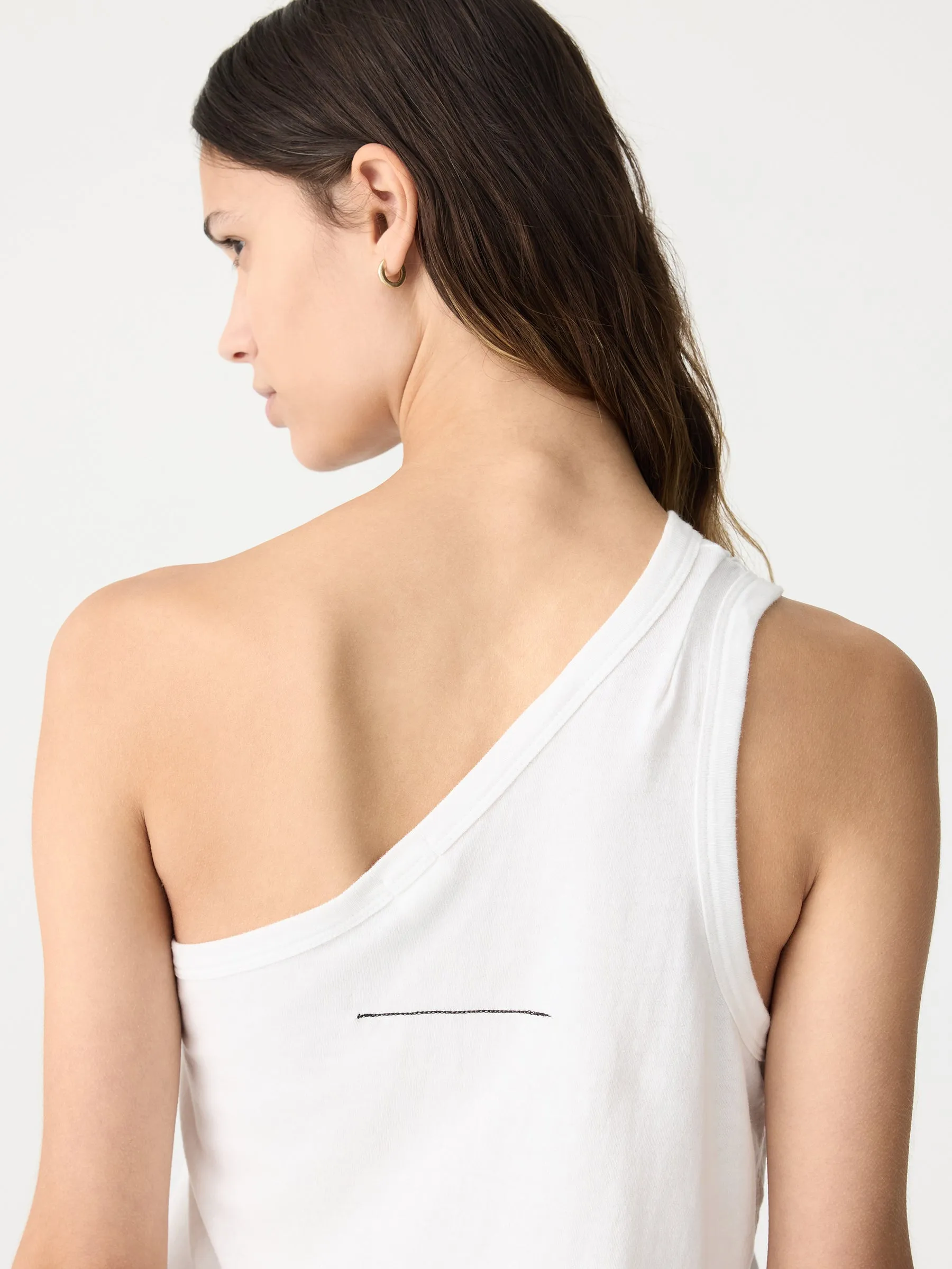 spliced one shoulder tank