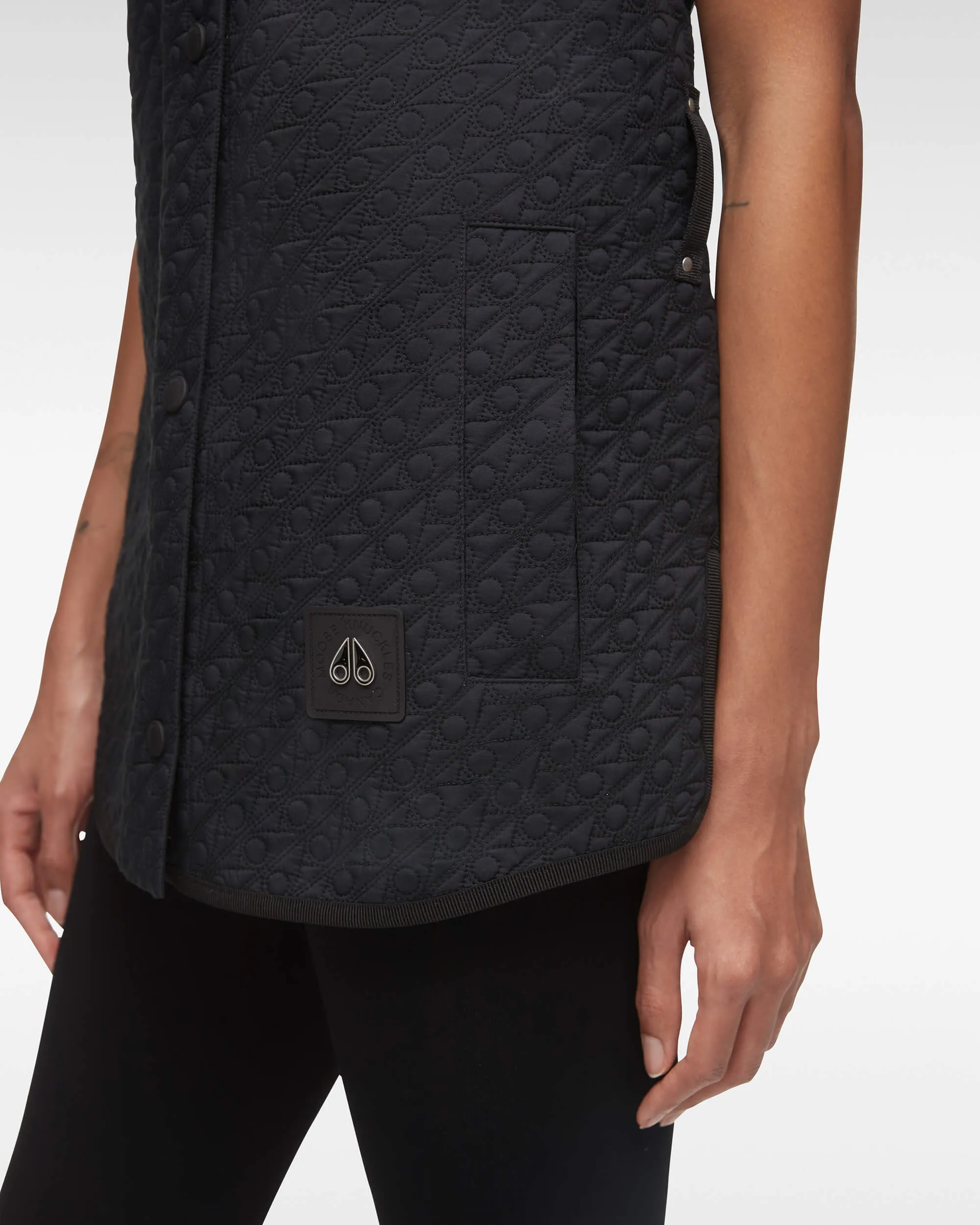 St Clair Monogram Vest Black Mono