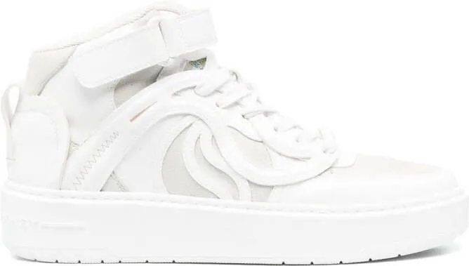 Stella McCartney logo patch faux leather sneakers White