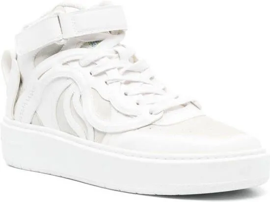 Stella McCartney logo patch faux leather sneakers White