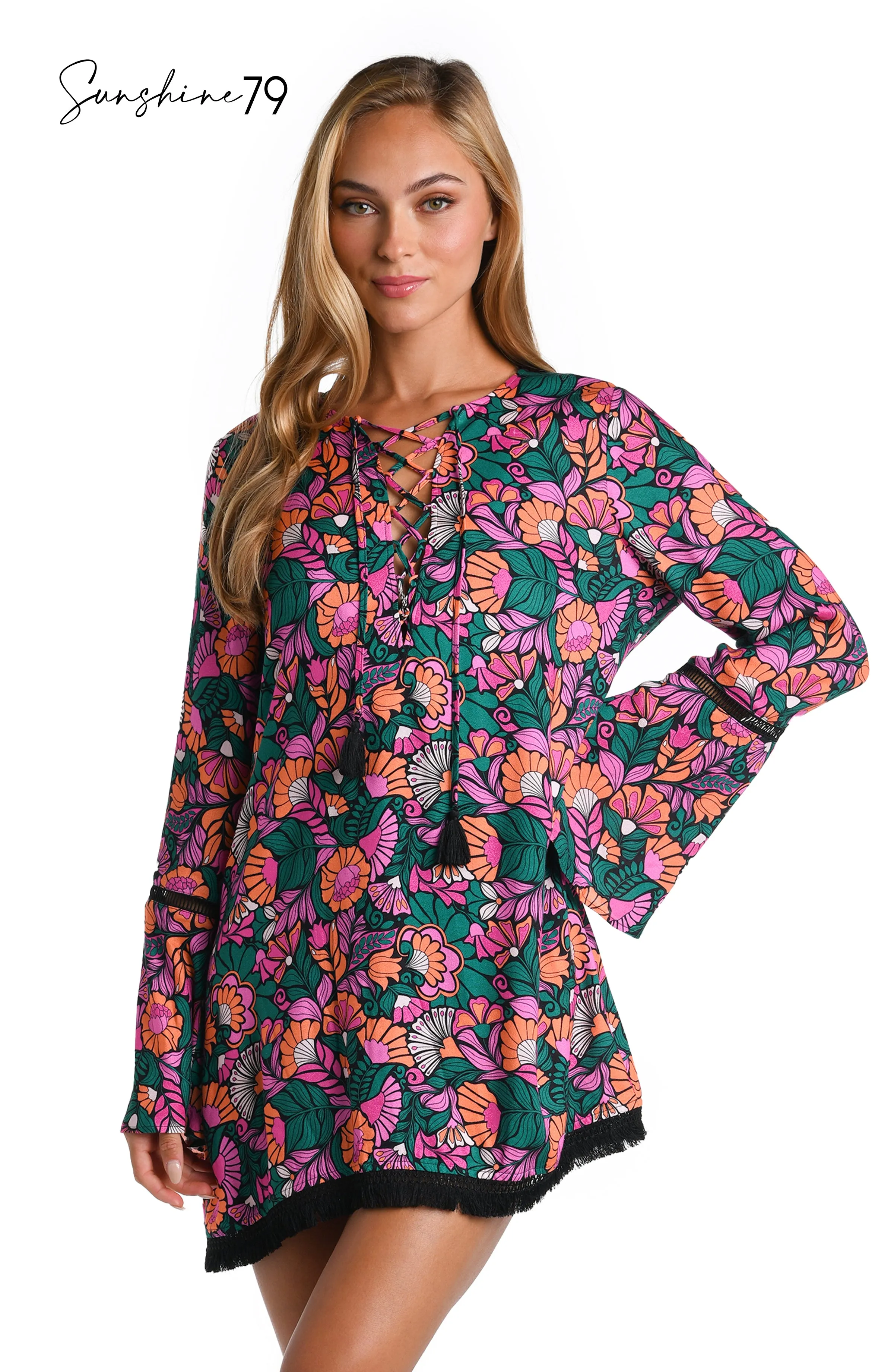 Sunshine 79 Isle Nouveau Lace Front Tunic Cover Up