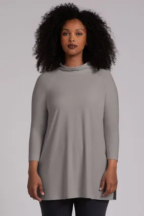 Svelte Funnel Neck Tunic | Taupe