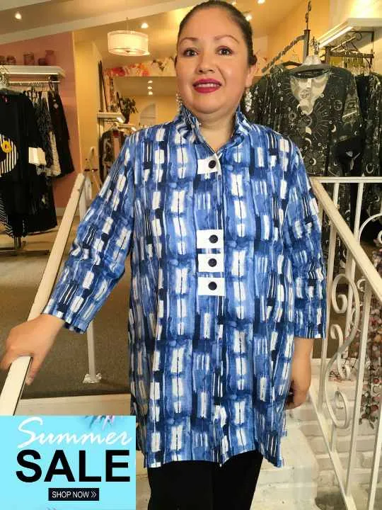 SWING TUNIC SHIRT - BLUE