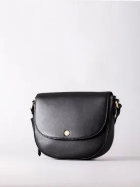 Tarnbeck Leather Saddle Bag in Black