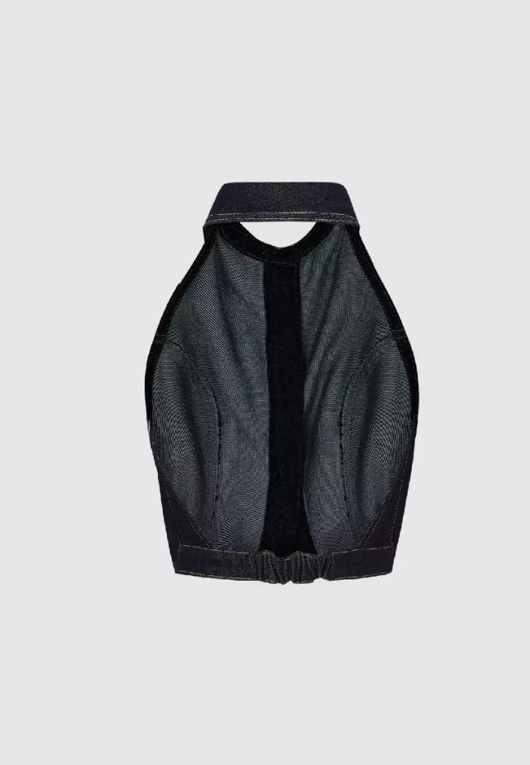 Urban Revivo Lapel Denim Vest