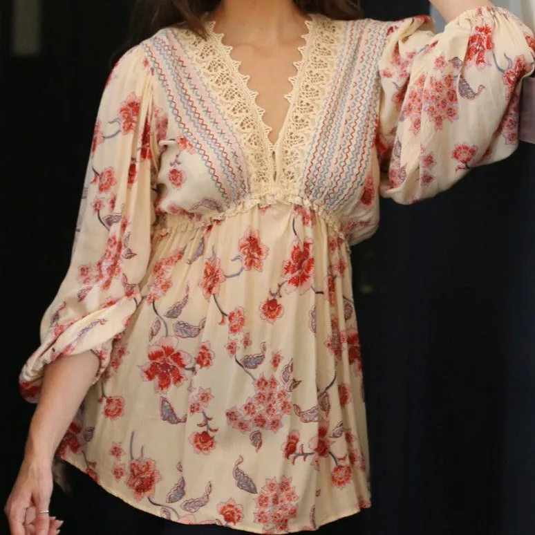 Women's Plus Size Floral Tunic