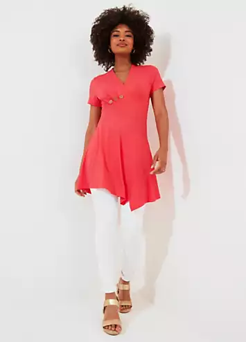 Wrap Front Asymmetric Jersey Tunic by Joe Browns | Look Again