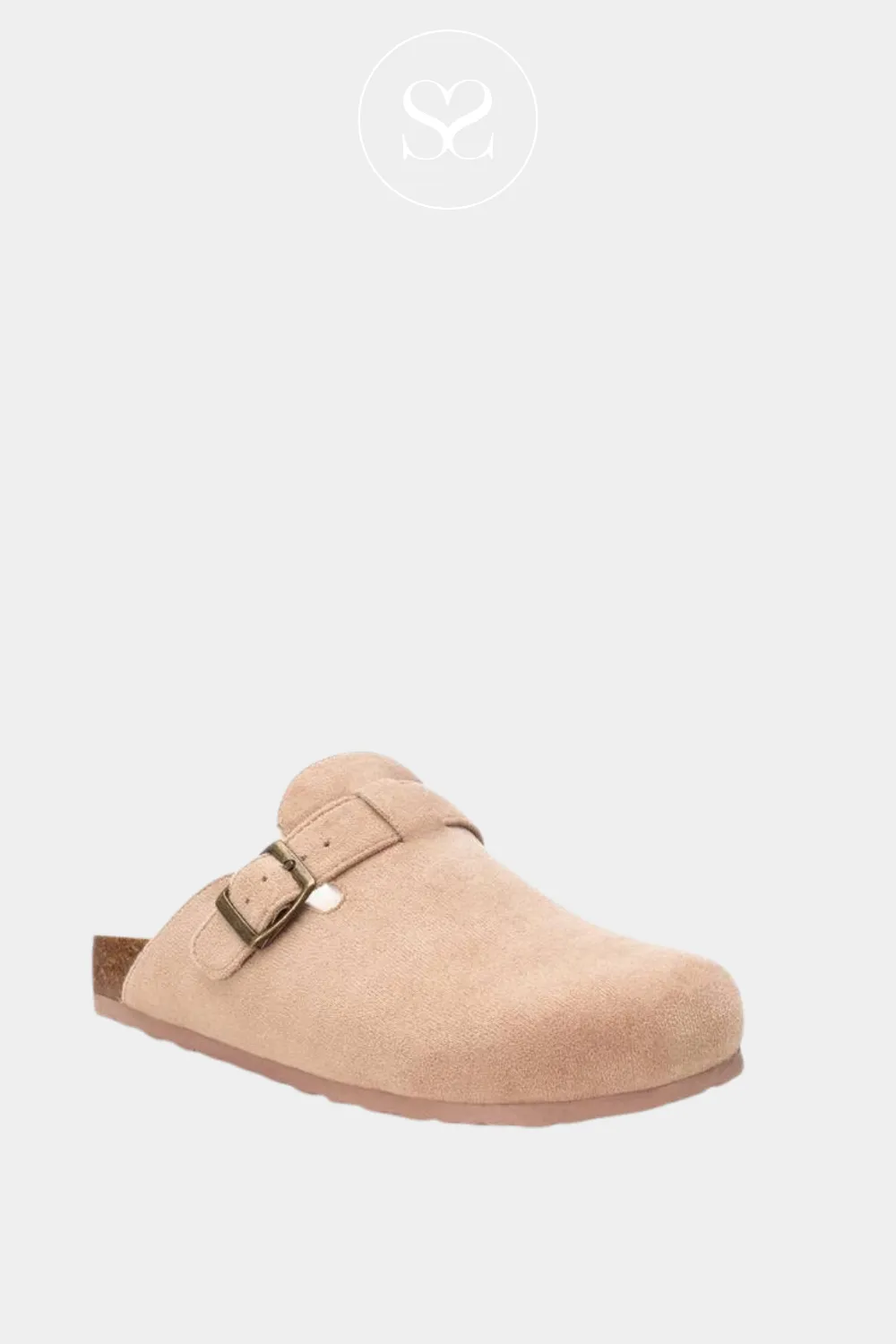 XTI 143240 BEIGE FAUX SUEDE CLOG SHOES