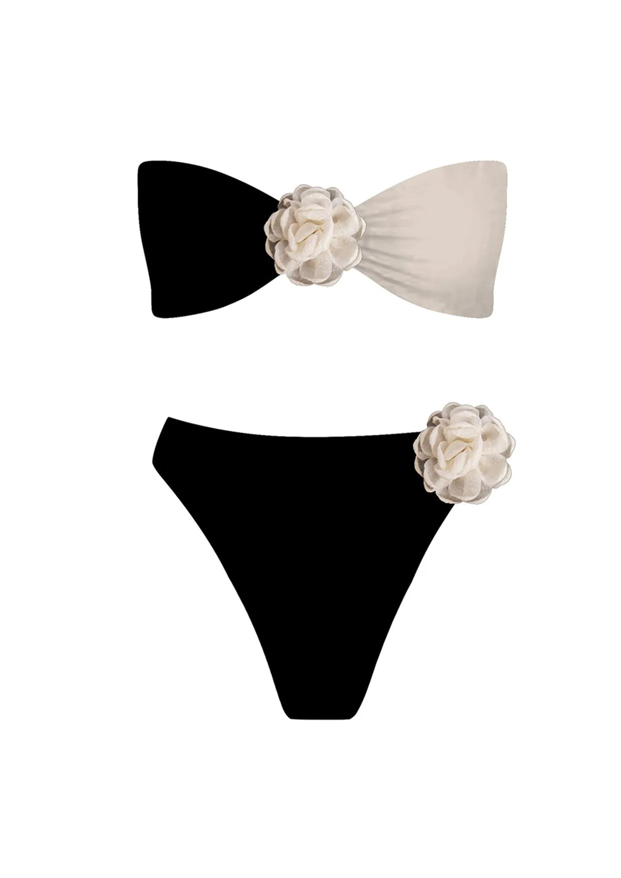 Yin Yang Bandeau Bikini Set